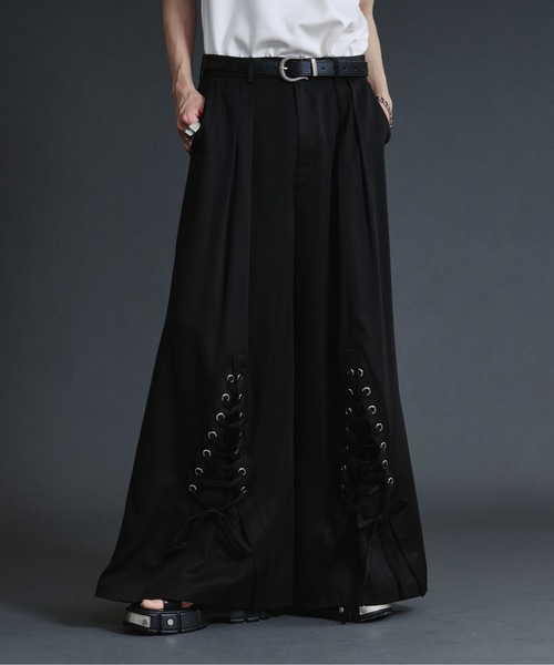 Ellno Loset（エルノロゼット）の「レースアップワイドバギーパンツ（その他パンツ・メンズ・アッシュグレー/ブラック・SMALL/MEDIUM/LARGE/X-SMALL）」の11枚目の写真
