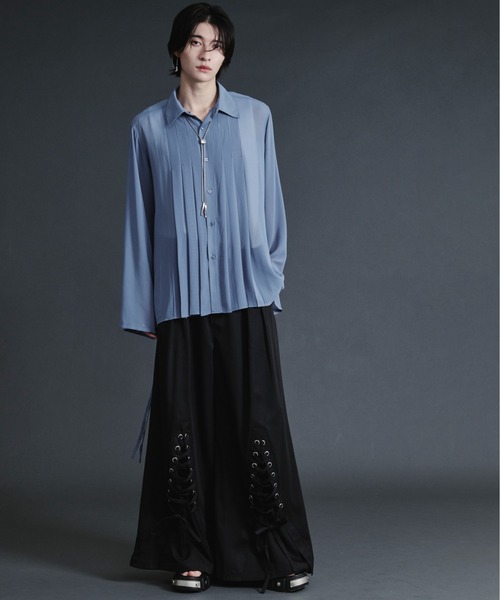 Ellno Loset（エルノロゼット）の「レースアップワイドバギーパンツ（その他パンツ・メンズ・アッシュグレー/ブラック・SMALL/MEDIUM/LARGE/X-SMALL）」の16枚目の写真