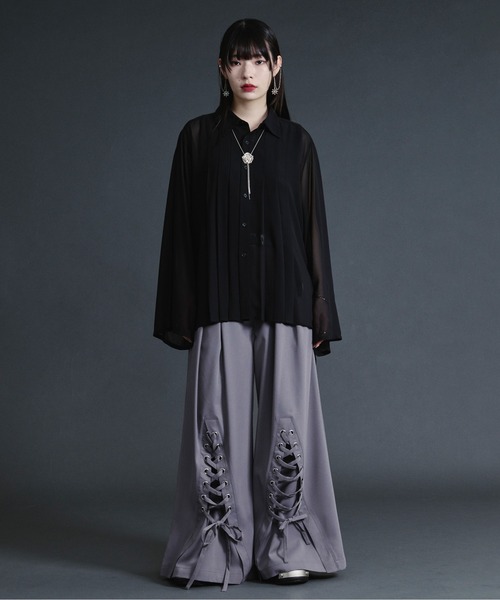 Ellno Loset（エルノロゼット）の「レースアップワイドバギーパンツ（その他パンツ・メンズ・アッシュグレー/ブラック・SMALL/MEDIUM/LARGE/X-SMALL）」の22枚目の写真