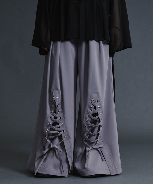 Ellno Loset（エルノロゼット）の「レースアップワイドバギーパンツ（その他パンツ・メンズ・アッシュグレー/ブラック・SMALL/MEDIUM/LARGE/X-SMALL）」の17枚目の写真