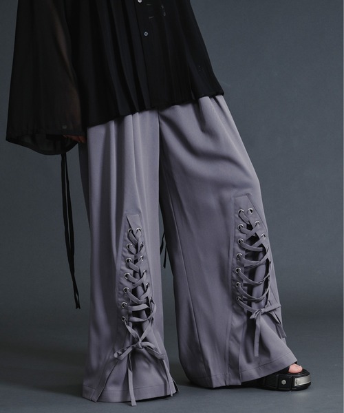Ellno Loset（エルノロゼット）の「レースアップワイドバギーパンツ（その他パンツ・メンズ・アッシュグレー/ブラック・SMALL/MEDIUM/LARGE/X-SMALL）」の18枚目の写真
