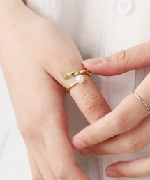 Akashic Tree（アカシックツリー）の「AkashicTree/アカシックツリー ゴールドボールリング/パールリング（リング）」