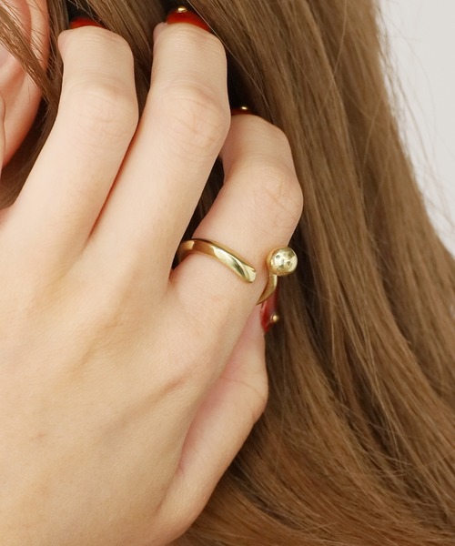 Akashic Tree（アカシックツリー）の「AkashicTree/アカシックツリー ゴールドボールリング/パールリング（リング・レディース・ゴールド系1/ゴールド系2・9-10/11-12）」の9枚目の写真
