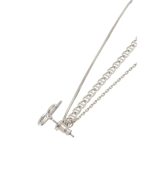 LAGUNAMOON（ラグナムーン）の「ハートチェーンミックスピアス（ピアス（両耳用）・レディース・シルバー/ゴールド・FREE）」の7枚目の写真