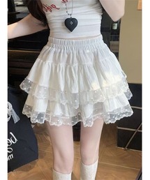 Ritzy（リッツィー）の「レース　フリル　シュリンク加工　スカート（スカート）」