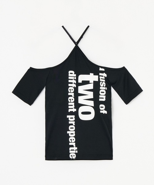 BEEDEN(ビーデン)の「SHOW SKIN STRETCH LOGO TOPS(Tシャツ/カットソー・レディース・ブラック/ホワイト/カーキ・FREE)」の10枚目の写真