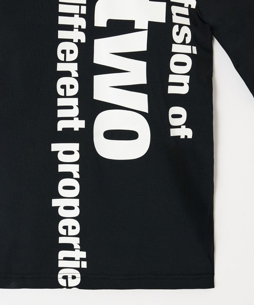 BEEDEN(ビーデン)の「SHOW SKIN STRETCH LOGO TOPS(Tシャツ/カットソー・レディース・ブラック/ホワイト/カーキ・FREE)」の14枚目の写真