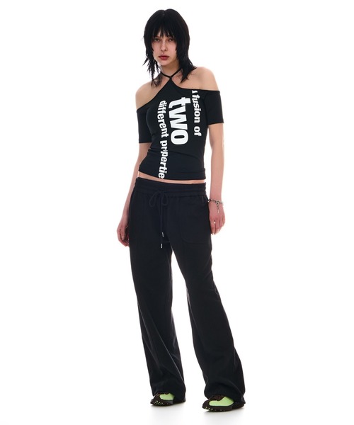 BEEDEN(ビーデン)の「SHOW SKIN STRETCH LOGO TOPS(Tシャツ/カットソー・レディース・ブラック/ホワイト/カーキ・FREE)」の20枚目の写真