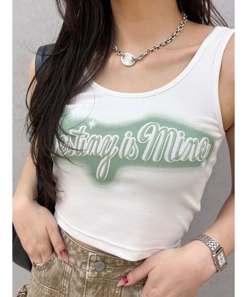 EVRIS（エヴリス）の「スプレーグラフィックタンクトップ（タンクトップ・レディース・カーキ/グレー/ホワイト・FREE）」の10枚目の写真