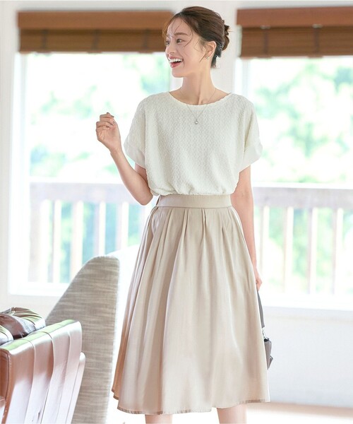 セレモニーティアードカットソー ティアードフレンチスリーブカットソー(30 WHITE): AVENIRETOILE