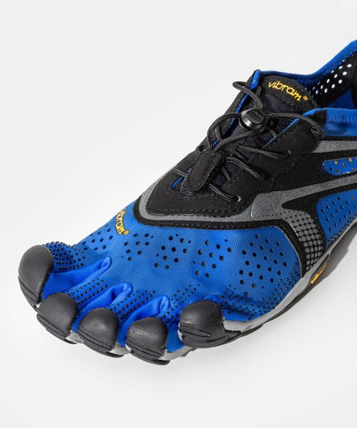 VIBRAM FIVEFINGERS（ビブラムファイブフィンガーズ）の「VIBRAM V RUN FIVE FINGERS ビブラム ブイラン ファイブフィンガーズ ベアフットシューズ（スニーカー・メンズ・ブルー系1・40/41/42/43/44）」の2枚目の写真