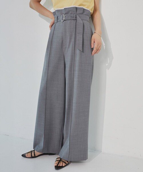 セール】サマーウールダブルウエストパンツ｜ウォッシャブル/防シワ