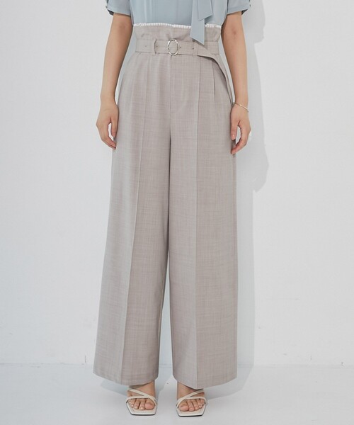 セール】サマーウールダブルウエストパンツ｜ウォッシャブル/防シワ