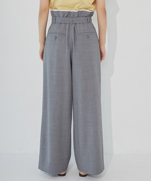 新品未使用　UNITED　TOKYO　サマーウールパンツ　ライトグレー サマーウールダブルウエストパンツ｜ウォッシャブル/防シワ/吸汗/速乾