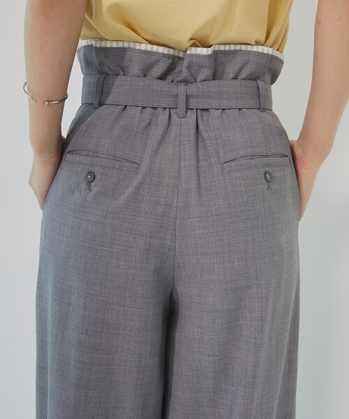 セール】サマーウールダブルウエストパンツ｜ウォッシャブル/防シワ