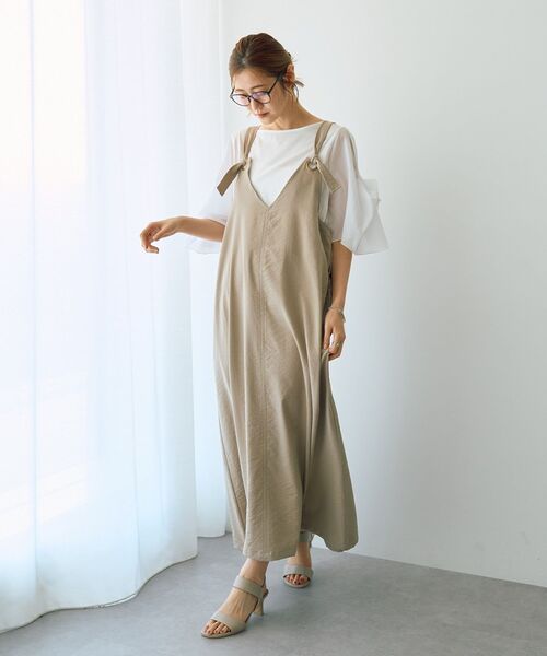 YECCA VECCA（イェッカヴェッカ）の「ベルトストラップサロペット（サロペット/オーバーオール・レディース・ブラック/チャコールグレー/ベージュ・FREE）」の22枚目の写真