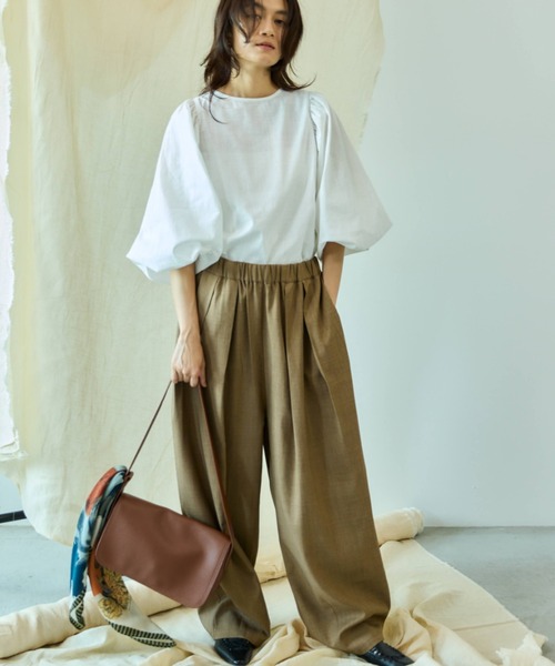 Libra Cue（リブラ キュー）の「フラップショルダーレクタングルバッグ（ショルダーバッグ・レディース・ブラウン/ブラック・FREE）」の8枚目の写真