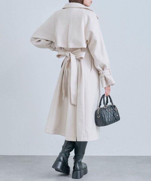 OLIVE des OLIVE(オリーブデオリーブ)の「マルチカラーロングコート(ステンカラーコート・レディース・グレー/アイボリー/ブラック/ブラウン・FREE)」の19枚目の写真