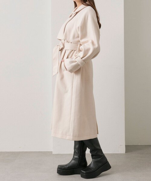 OLIVE des OLIVE(オリーブデオリーブ)の「マルチカラーロングコート(ステンカラーコート・レディース・グレー/アイボリー/ブラック/ブラウン・FREE)」の21枚目の写真