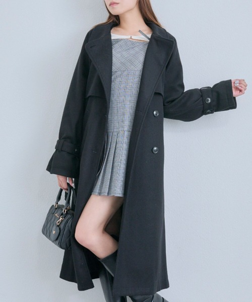 OLIVE des OLIVE(オリーブデオリーブ)の「マルチカラーロングコート(ステンカラーコート・レディース・グレー/アイボリー/ブラック/ブラウン・FREE)」の8枚目の写真