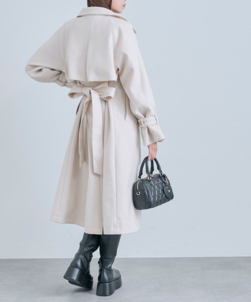 OLIVE des OLIVE(オリーブデオリーブ)の「マルチカラーロングコート(ステンカラーコート・レディース・グレー/アイボリー/ブラック/ブラウン・FREE)」の15枚目の写真