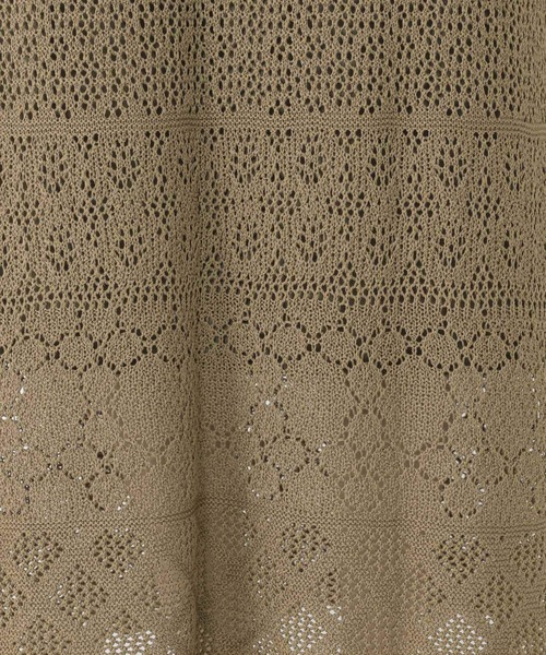 studio CLIP（スタディオクリップ）の「7ゲージ透かし編みロングスカート[プチサイズあり]（スカート・レディース・ブラック/カーキ・FREE/PF）」の22枚目の写真