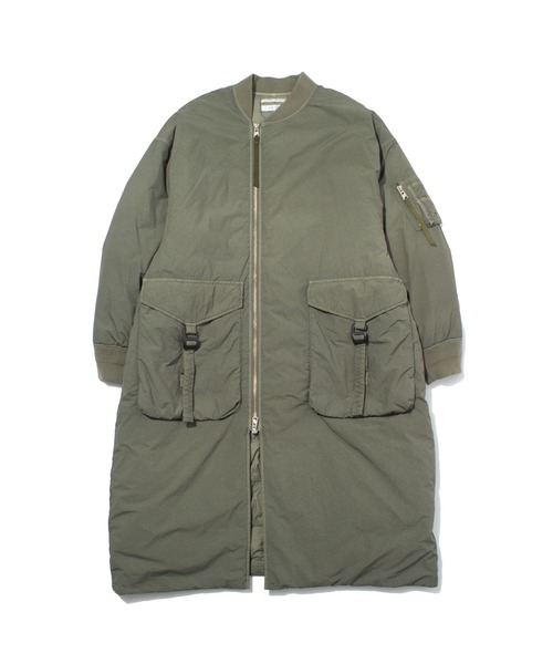 F/CE. （エフシーイー）の「F/CE. GARMENT DYE DOWN MA-1 LONG COAT / エフシーイー  ガーメントダイダウンMA-1ロングコート（ダウンジャケット/コート・メンズ・オリーブ/ブラック/ネイビー・LARGE/MEDIUM/SMALL/X-LARGE）」の3枚目の写真