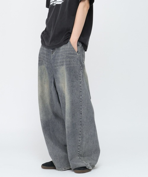 3.3 Field Trip （3.3フィールドトリップ）の「3.3 Field Trip／ボリュームワイドデニム（デニムパンツ・メンズ・ブラック/ブルー・MEDIUM/LARGE）」の2枚目の写真