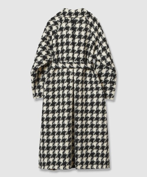 セール】【LOULOU WILLOUGHBY】ロービング千鳥ロングコート（ステン