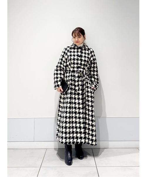nw9971 ブラックレーベル 千鳥 コート バーバリーブラックレーベル ノバチェック ステンカラーコート Lサイズ