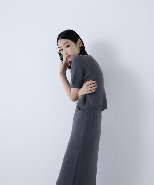 NATURAL BEAUTY BASIC(ナチュラルビューティーベーシック)の「◇フェザーニットセットアップ(ワンピース・レディース・オフホワイト/チャコールグレー・P/S/MEDIUM)」の21枚目の写真
