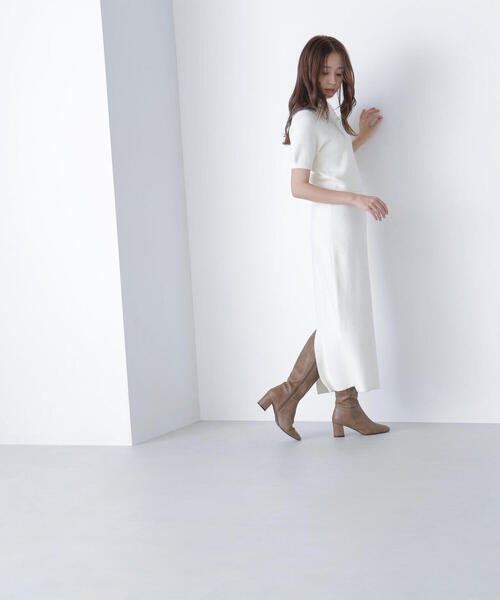 NATURAL BEAUTY BASIC(ナチュラルビューティーベーシック)の「◇フェザーニットセットアップ(ワンピース・レディース・オフホワイト/チャコールグレー・P/S/MEDIUM)」の13枚目の写真