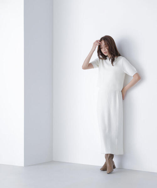 NATURAL BEAUTY BASIC(ナチュラルビューティーベーシック)の「◇フェザーニットセットアップ(ワンピース・レディース・オフホワイト/チャコールグレー・P/S/MEDIUM)」の17枚目の写真