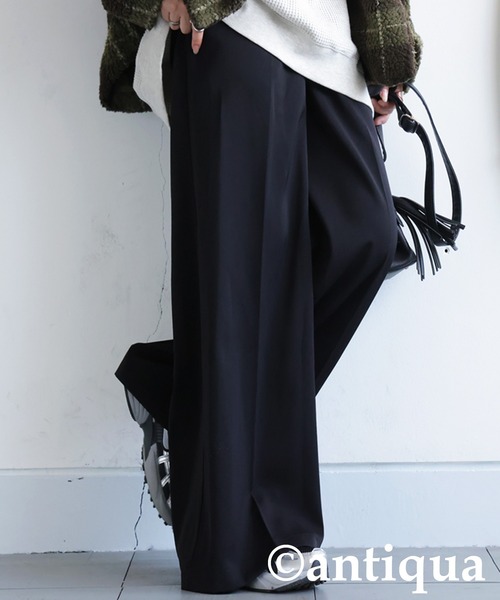 antiqua(アンティカ)の「ワイドパンツ(その他パンツ・レディース・グレー/ブラック・LARGE/MEDIUM)」の7枚目の写真