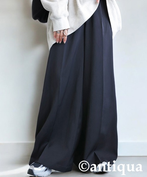 antiqua(アンティカ)の「ワイドパンツ(その他パンツ・レディース・グレー/ブラック・LARGE/MEDIUM)」の9枚目の写真
