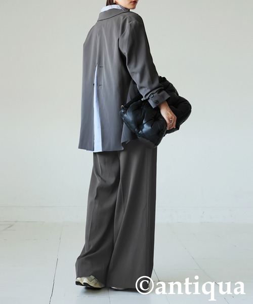 antiqua(アンティカ)の「ワイドパンツ(その他パンツ・レディース・グレー/ブラック・LARGE/MEDIUM)」の11枚目の写真