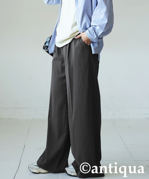 antiqua(アンティカ)の「ワイドパンツ(その他パンツ・レディース・グレー/ブラック・LARGE/MEDIUM)」の12枚目の写真