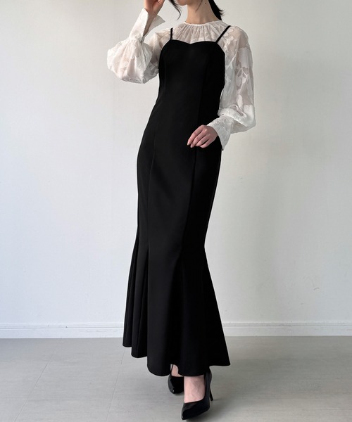 セール】レイヤードデザインショートジャケット＋マーメイドキャミ