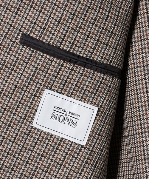 UNITED ARROWS & SONS＞ WOOL CHECK BOXY 2B JACKET/テーラード