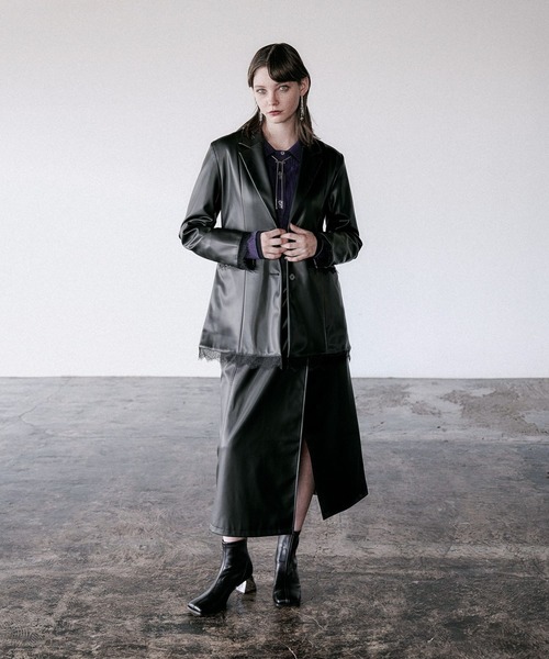 HARE（ハレ）の「アソートメタルボタンラップナロースカート(HARE)（スカート・レディース・パープル/ブラック/ブラック系その他・FREE）」の6枚目の写真