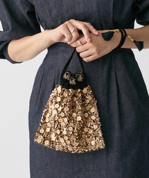 VERMEIL par iena | CITRUS シトラス 別注Gold Sequines Potli Bag C25/PO863(クラッチバッグ)