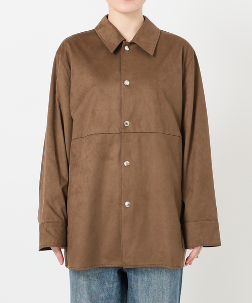 フェイクスエードオープンカラージャケット（その他アウター）｜Spick