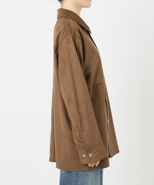 フェイクスエードオープンカラージャケット（その他アウター）｜Spick