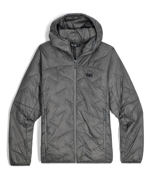 OUTDOOR RESEARCH（アウトドアリサーチ）の「OUTDOOR RESEARCH/アウトドアリサーチ SuperStrand LT Hoodie/スーパーストランド LTフーディ（ブルゾン・メンズ・グレー・MEDIUM/LARGE）」の1枚目の写真