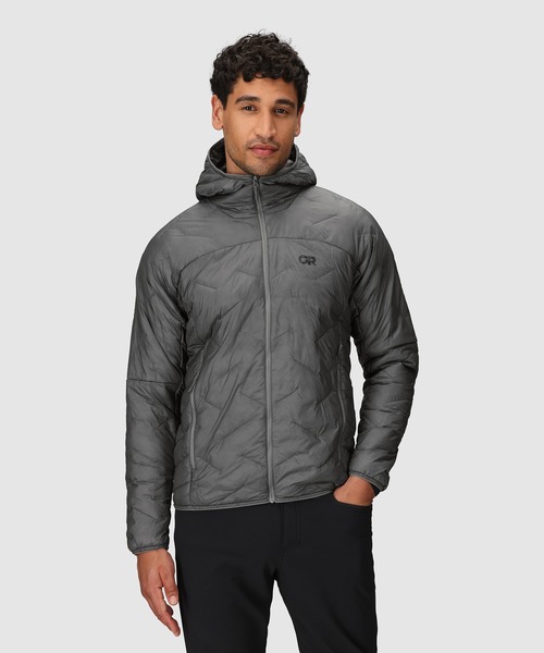OUTDOOR RESEARCH（アウトドアリサーチ）の「OUTDOOR RESEARCH/アウトドアリサーチ SuperStrand LT Hoodie/スーパーストランド LTフーディ（ブルゾン・メンズ・グレー・MEDIUM/LARGE）」の2枚目の写真