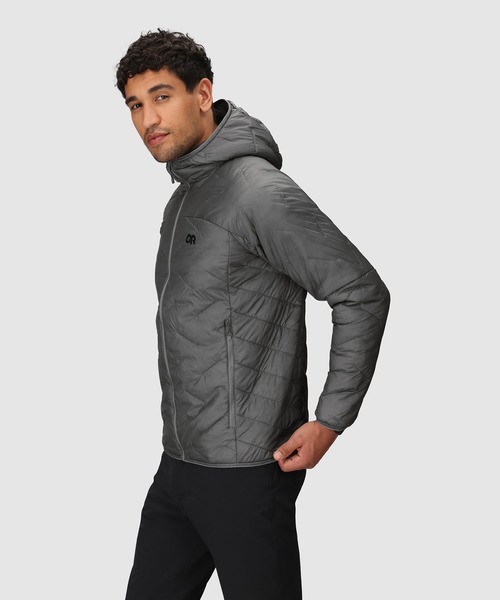 OUTDOOR RESEARCH（アウトドアリサーチ）の「OUTDOOR RESEARCH/アウトドアリサーチ SuperStrand LT Hoodie/スーパーストランド LTフーディ（ブルゾン・メンズ・グレー・MEDIUM/LARGE）」の4枚目の写真