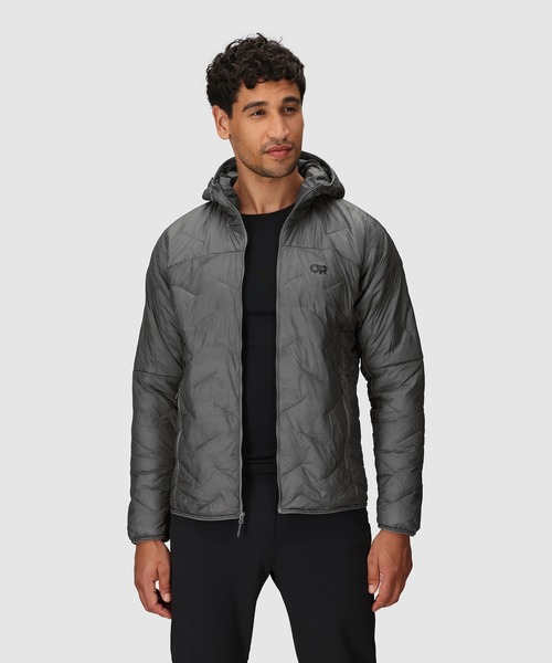 OUTDOOR RESEARCH（アウトドアリサーチ）の「OUTDOOR RESEARCH/アウトドアリサーチ SuperStrand LT Hoodie/スーパーストランド LTフーディ（ブルゾン・メンズ・グレー・MEDIUM/LARGE）」の5枚目の写真