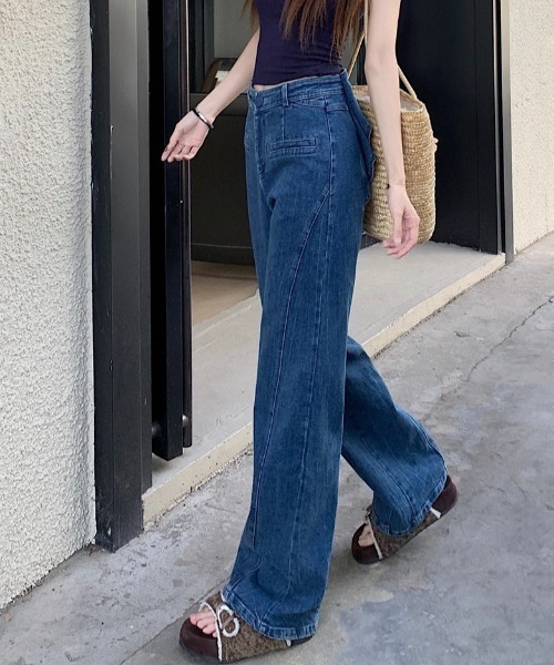 yuue' ( wear )（ユーイ）の「バックリボンハイウエストデニムパンツ（デニムパンツ・レディース・ブルー・S/M/L）」の7枚目の写真