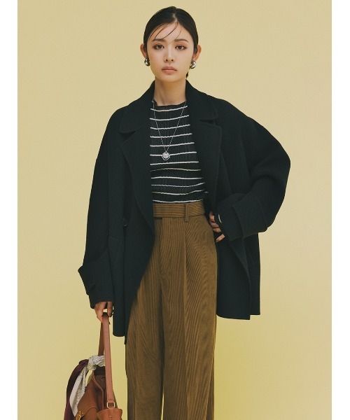 Mila Owen（ミラオーウェン）の「ボートネックタイ付ランダムリブシアーニット（ニット/セーター・レディース・イエロー/ホワイト/その他・0/1）」の17枚目の写真