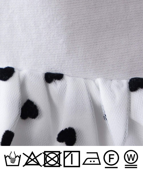 PICCIN PERLA(ピッチンペルラ)の「ハートチュールティアードプルオーバー(Tシャツ/カットソー・レディース・オフホワイト/ブラック・M)」の7枚目の写真